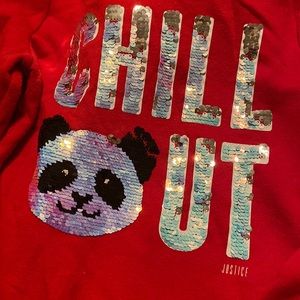Cutest Comfiest panda outfit Justice sz 8